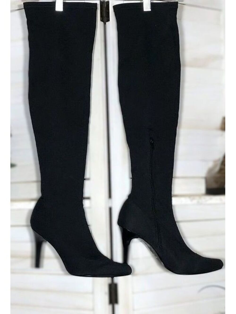 Nine West Knee High Cloth Stretch (Black)